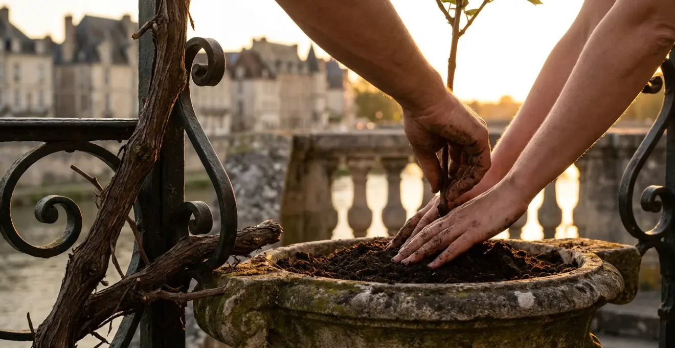 Couple créant un nouveau souvenir dans un lieu symbolique de leur histoire