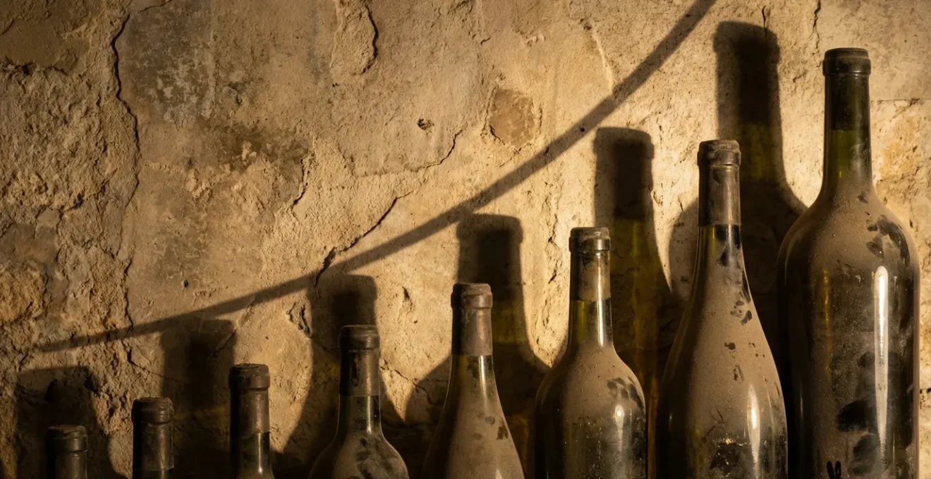 Graphique conceptuel d'évolution des prix du vin dans le temps