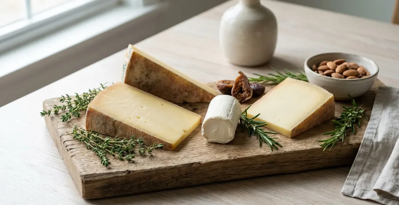 Plateau de fromages sûrs pour femme enceinte avec comté, gruyère et fromages pasteurisés