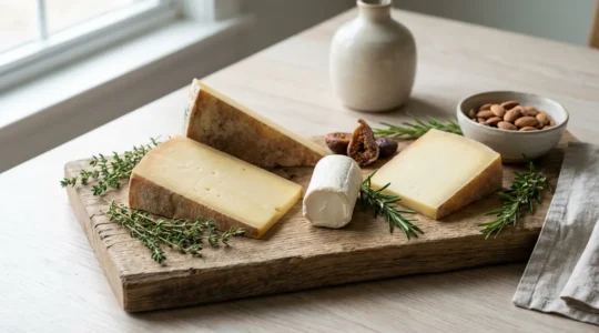 Plateau de fromages sûrs pour femme enceinte avec comté, gruyère et fromages pasteurisés