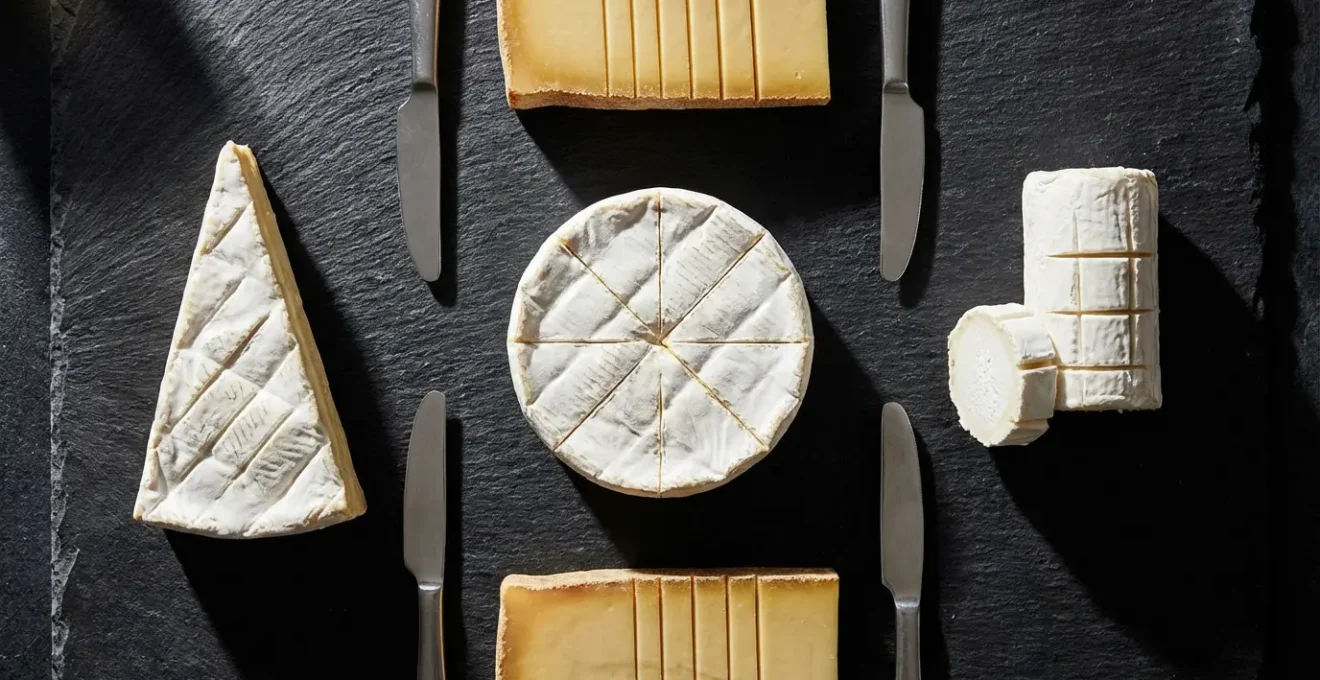 Guide visuel des techniques de découpe pour différents fromages